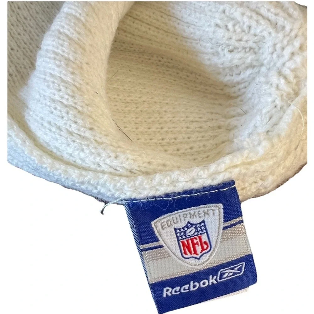 Reebok Carolina Panthers‎ Women's Knit Cap Hat One Size Black Cream Logo NFL